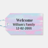Eenvoudige Minimale Monogram logo Gepersonaliseerd Cadeaulabel (Achterkant Horizontaal)