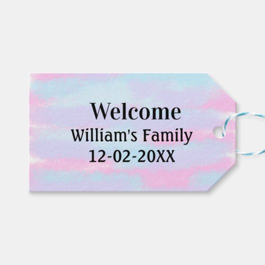 Eenvoudige Minimale Monogram logo Gepersonaliseerd Cadeaulabel (Voorkant (Horizontaal))