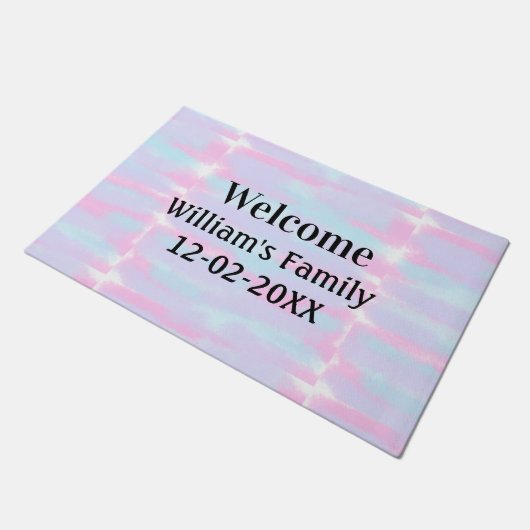 Eenvoudige Minimale Monogram logo Gepersonaliseerd Deurmat (Schuin)