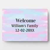 Eenvoudige Minimale Monogram logo Gepersonaliseerd Fotoplaat (voorkant)