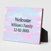 Eenvoudige Minimale Monogram logo Gepersonaliseerd Fotoplaat (Zijkant)