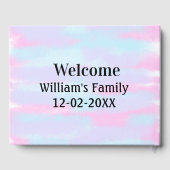 Eenvoudige Minimale Monogram logo Gepersonaliseerd Gastenboek (Achterkant)