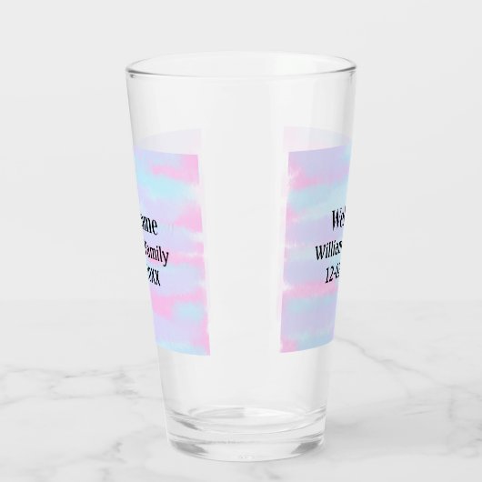 Eenvoudige Minimale Monogram logo Gepersonaliseerd Glas (Links)