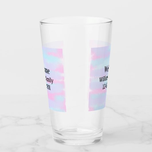 Eenvoudige Minimale Monogram logo Gepersonaliseerd Glas (Rechts)