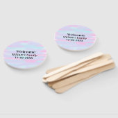 Eenvoudige Minimale Monogram logo Gepersonaliseerd Handwaaier (Niet-gemonteerd)