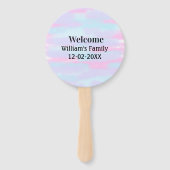 Eenvoudige Minimale Monogram logo Gepersonaliseerd Handwaaier (Voorkant)