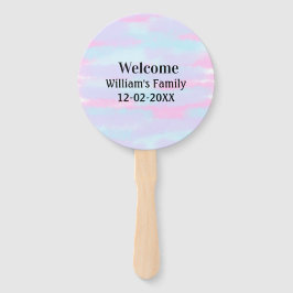 Eenvoudige Minimale Monogram logo Gepersonaliseerd Handwaaier