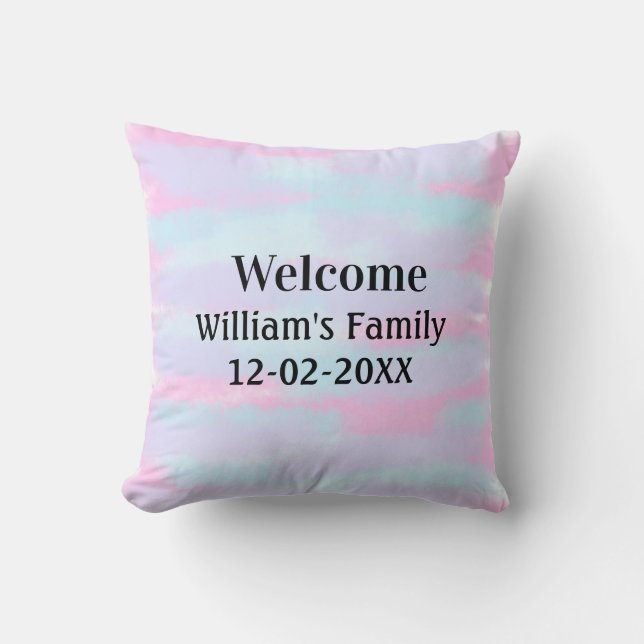 Eenvoudige Minimale Monogram logo Gepersonaliseerd Kussen (Voorkant)