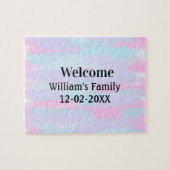 Eenvoudige Minimale Monogram logo Gepersonaliseerd Legpuzzel (Horizontaal)