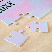 Eenvoudige Minimale Monogram logo Gepersonaliseerd Legpuzzel (Zijkant)