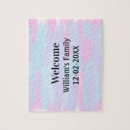 Eenvoudige Minimale Monogram logo Gepersonaliseerd Legpuzzel