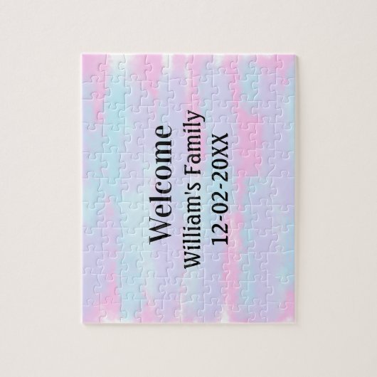 Eenvoudige Minimale Monogram logo Gepersonaliseerd Legpuzzel (Verticaal)