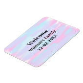 Eenvoudige Minimale Monogram logo Gepersonaliseerd Magneet (Linkerzijde)