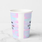 Eenvoudige Minimale Monogram logo Gepersonaliseerd Papieren Bekers (Rechts)