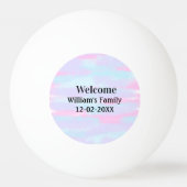 Eenvoudige Minimale Monogram logo Gepersonaliseerd Pingpongbal (Achterkant)