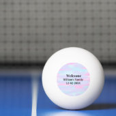 Eenvoudige Minimale Monogram logo Gepersonaliseerd Pingpongbal (Net)