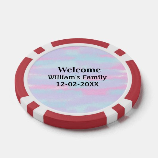 Eenvoudige Minimale Monogram logo Gepersonaliseerd Poker Chips (Enkel)