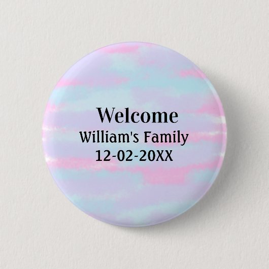 Eenvoudige Minimale Monogram logo Gepersonaliseerd Ronde Button 5,7 Cm (Voorkant)
