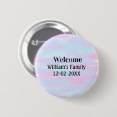 Eenvoudige Minimale Monogram logo Gepersonaliseerd Ronde Button 5,7 Cm (Voorkant /achterkant)