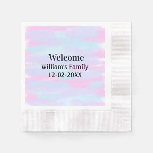 Eenvoudige Minimale Monogram logo Gepersonaliseerd Servet (Voorkant)