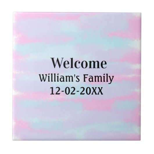 Eenvoudige Minimale Monogram logo Gepersonaliseerd Tegeltje (Voorkant)