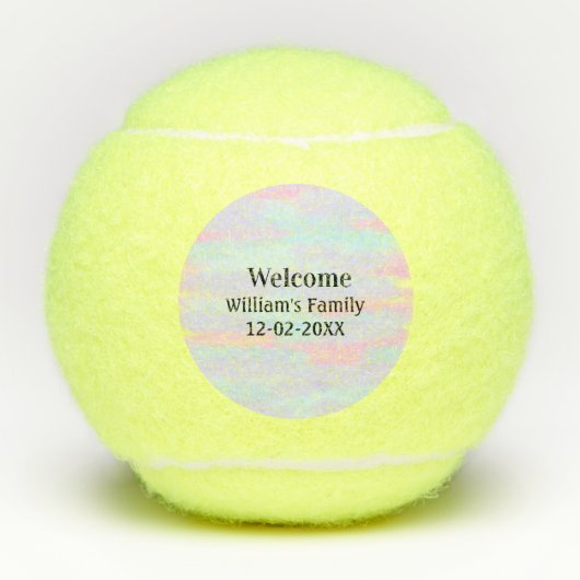 Eenvoudige Minimale Monogram logo Gepersonaliseerd Tennisballen (Voorkant)
