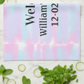 Eenvoudige Minimale Monogram logo Gepersonaliseerd Theedoek (Gevouwen)