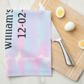 Eenvoudige Minimale Monogram logo Gepersonaliseerd Theedoek (Quarter Fold)