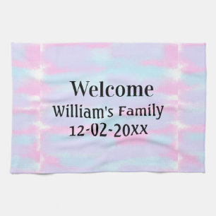 Eenvoudige Minimale Monogram logo Gepersonaliseerd Theedoek