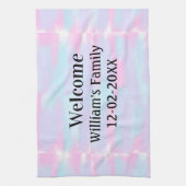 Eenvoudige Minimale Monogram logo Gepersonaliseerd Theedoek (Verticaal)