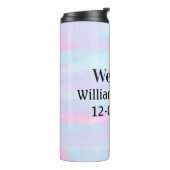 Eenvoudige Minimale Monogram logo Gepersonaliseerd Thermosbeker (Gedraaid links)