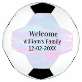 Eenvoudige Minimale Monogram logo Gepersonaliseerd Voetbal (Voorkant)