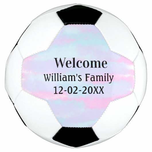 Eenvoudige Minimale Monogram logo Gepersonaliseerd Voetbal (Voorkant)