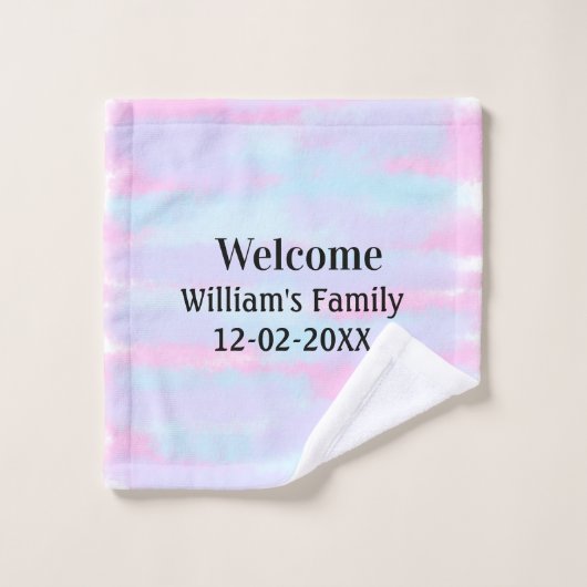 Eenvoudige Minimale Monogram logo Gepersonaliseerd Washandje (Wasdoekje)