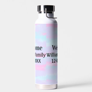 Eenvoudige Minimale Monogram logo Gepersonaliseerd Waterfles
