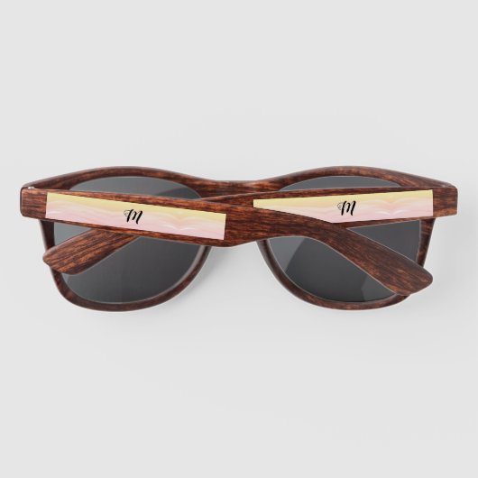 eenvoudige minimale monogram logo voeg uw waterver zonnebrillen (Achterkant)