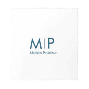 eenvoudige minimale monogram naam letter elegant t notitieblok