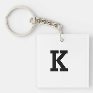 EENVOUDIGE MINIMALE MONOGRAM PERSOONLIJKE NAAM SLE SLEUTELHANGER
