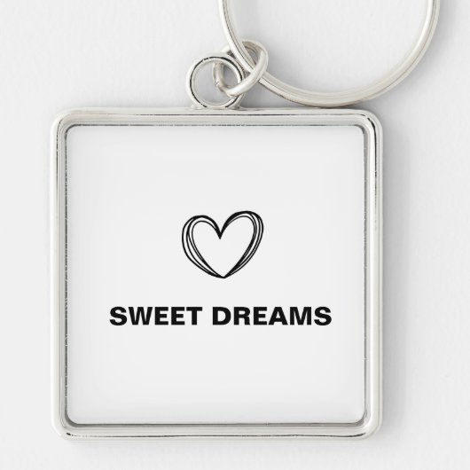 eenvoudige minimale monogram sleutelhanger (Voorkant)