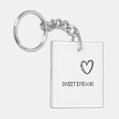 eenvoudige minimale monogram sleutelhanger (Voorkant Links)