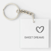 eenvoudige minimale monogram sleutelhanger (Voorkant)