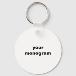 eenvoudige minimale monogram sleutelhanger