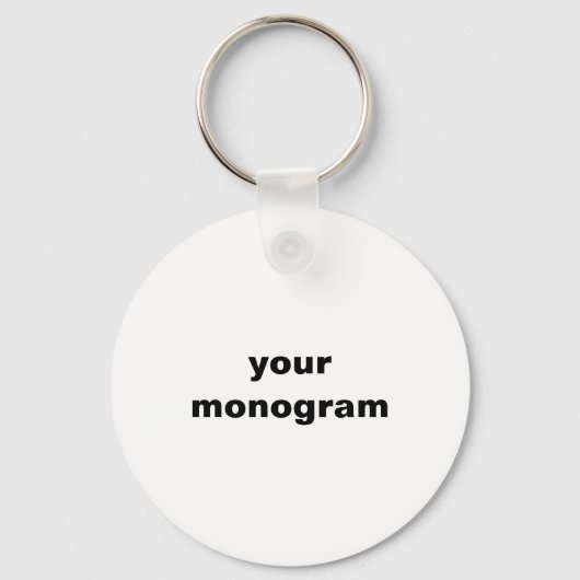 eenvoudige minimale monogram sleutelhanger (Voorkant)