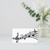 Eenvoudige minimale muzieknotities | Visitekaartje (Staand voorkant)