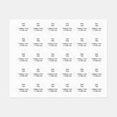 eenvoudige minimale naam hier aangepast LOGO-VERZE Labels (Vel)