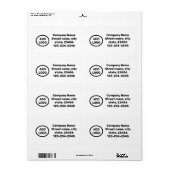 eenvoudige minimale naam hier aangepaste LOGO verz Etiket (Full Sheet)