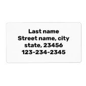 eenvoudige minimale naam hier voor aangepast verze etiket (Voorkant)