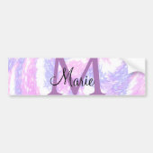eenvoudige minimale naam monogram roze rode glitte bumpersticker (Voorkant)
