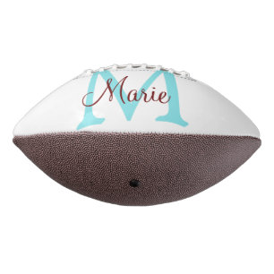 eenvoudige minimale naam monogram roze rood worp american football