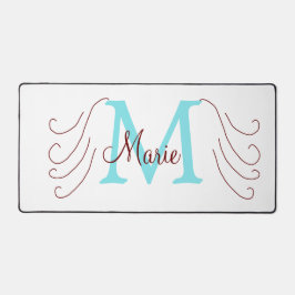 eenvoudige minimale naam monogram roze rood   worp bureaumat